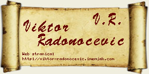 Viktor Radonoćević vizit kartica